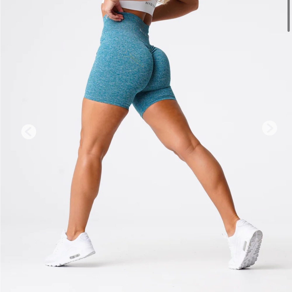 NVGTN scrunch shorts teal